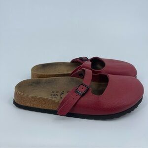 Birkenstock Birki's Red Maria Mules Woman’s Size 7